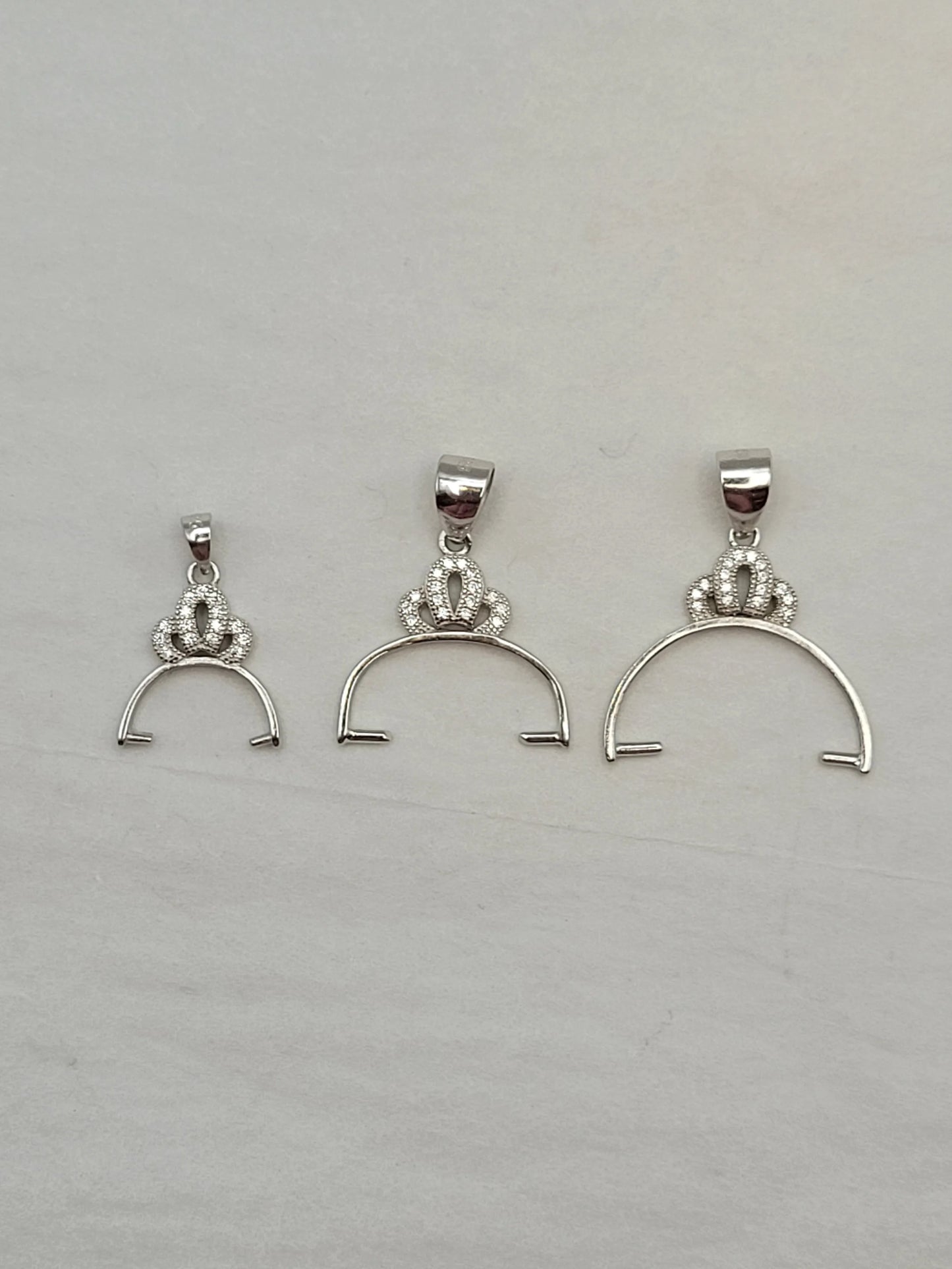 Crown Bail with Cubic Zirconia (3 sizes) image 0