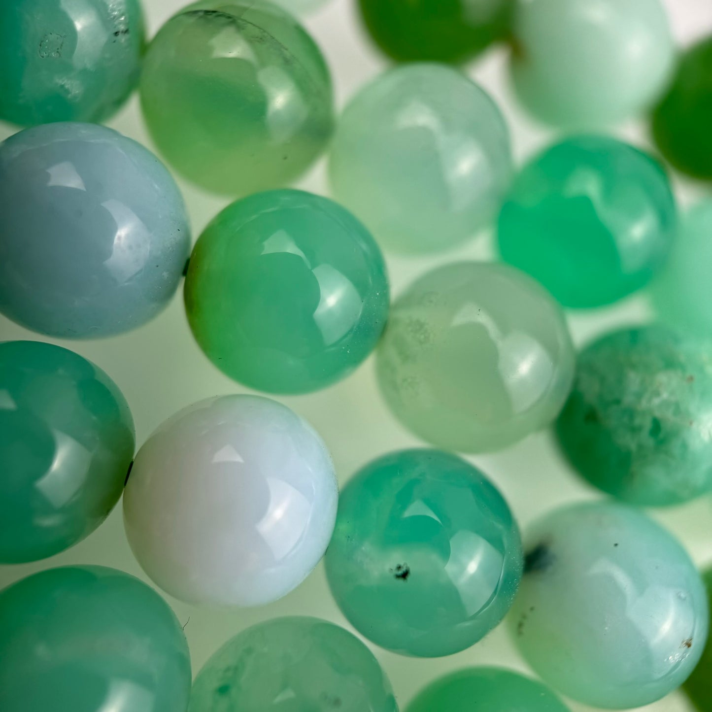 Australian Chrysoprase Polished Round Beads image 3
