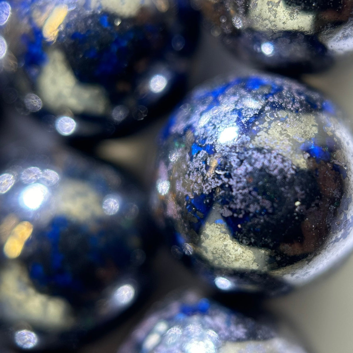 Metallic Shattuckite Polished Round Beads (10mm) - Most Rare Gemstone image 3
