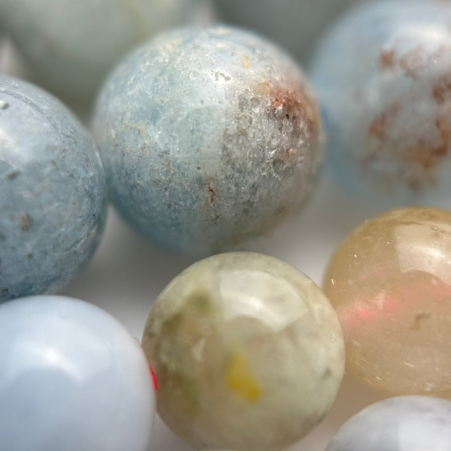 Aquamarine Polished Round Gemstone Beads image 1