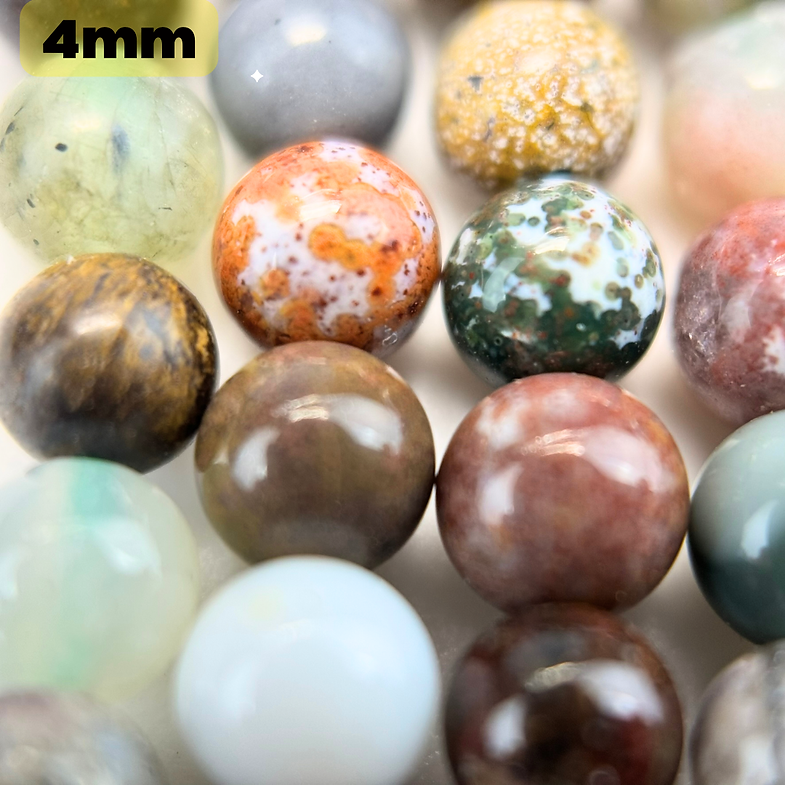 Jasper Mexican Ocean Polished Round Beads (AAA Quality)