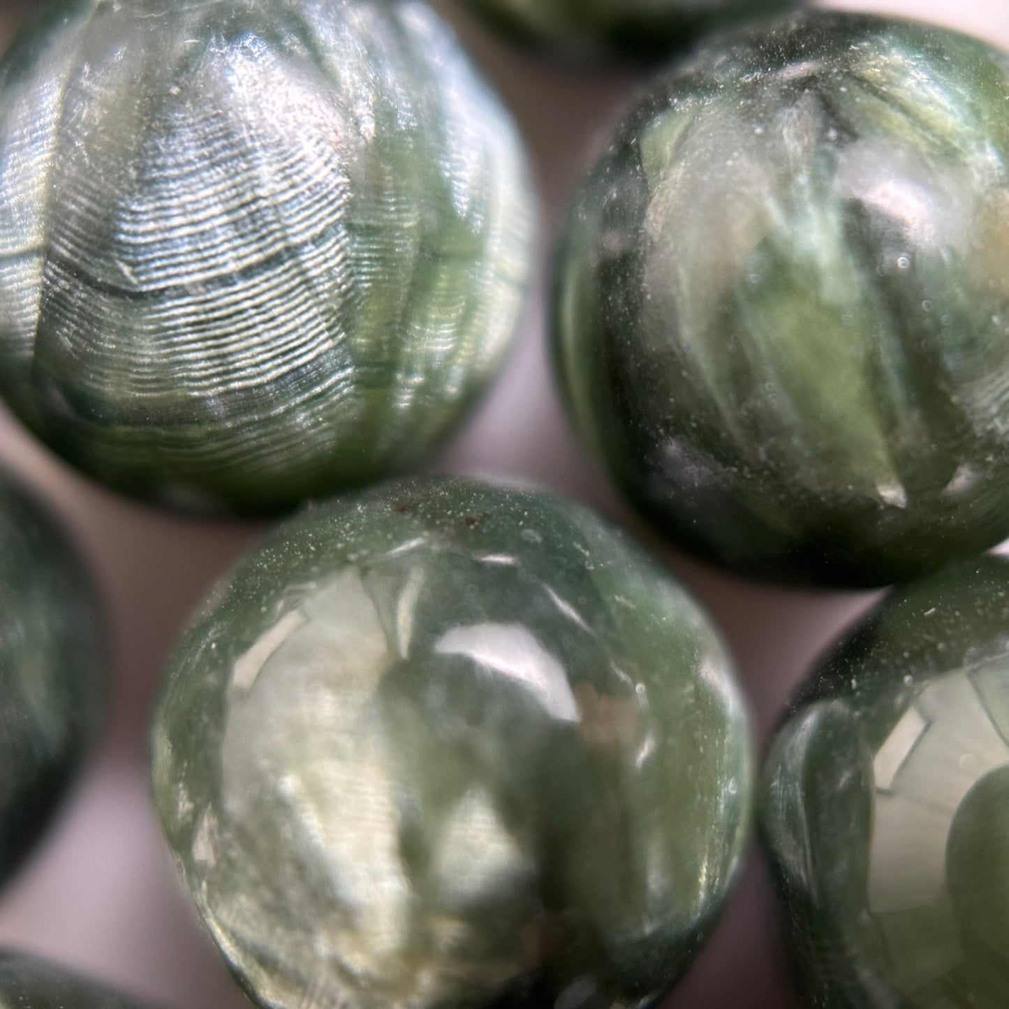 Seraphinite AAA Polished Round Beads image 1