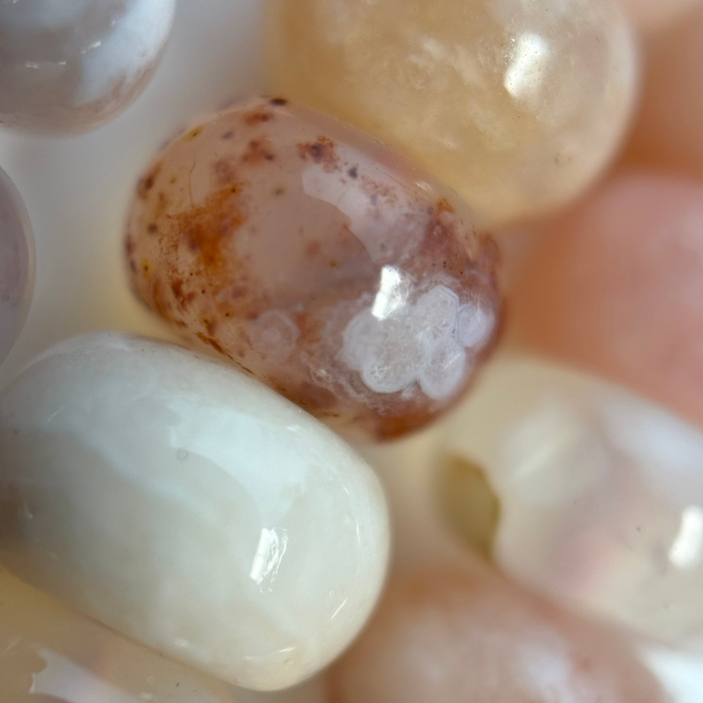 Sakura Agate Rondelle Beads image 5