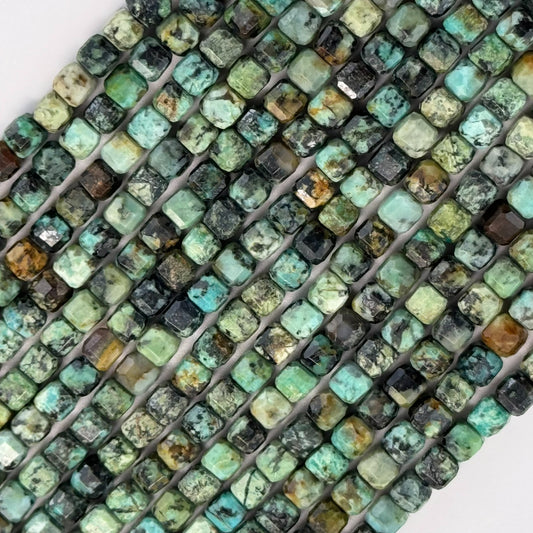African Turquoise (Jasper) Square Beads image 0