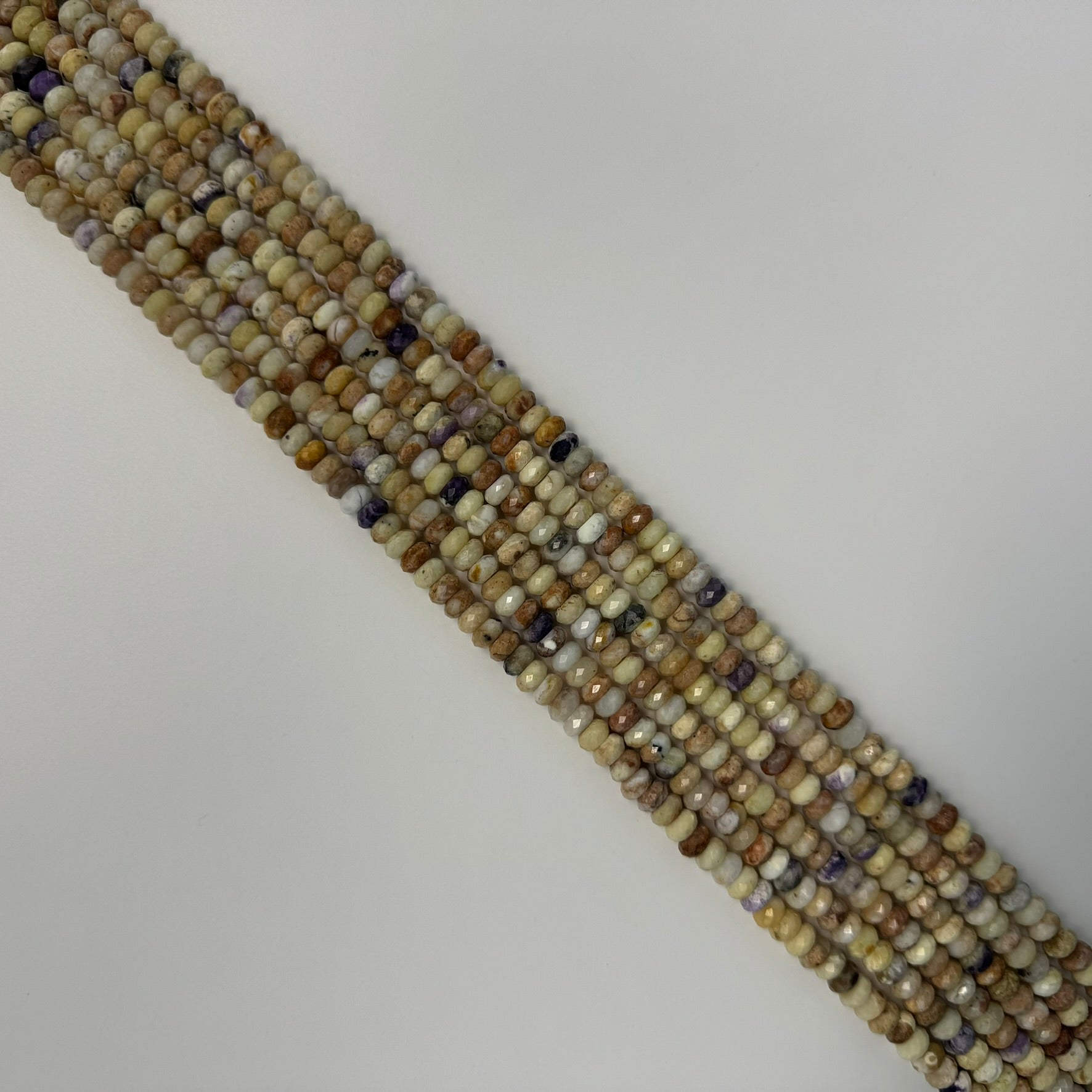 Tiffany Opal Rondelle Faceted Beads (A Quality) image 8