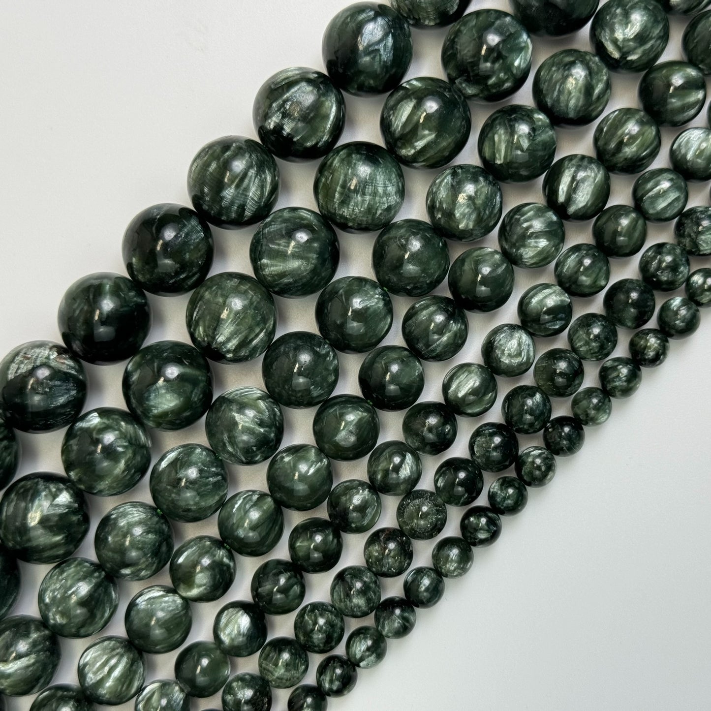 Seraphinite AAA Polished Round Beads image 0