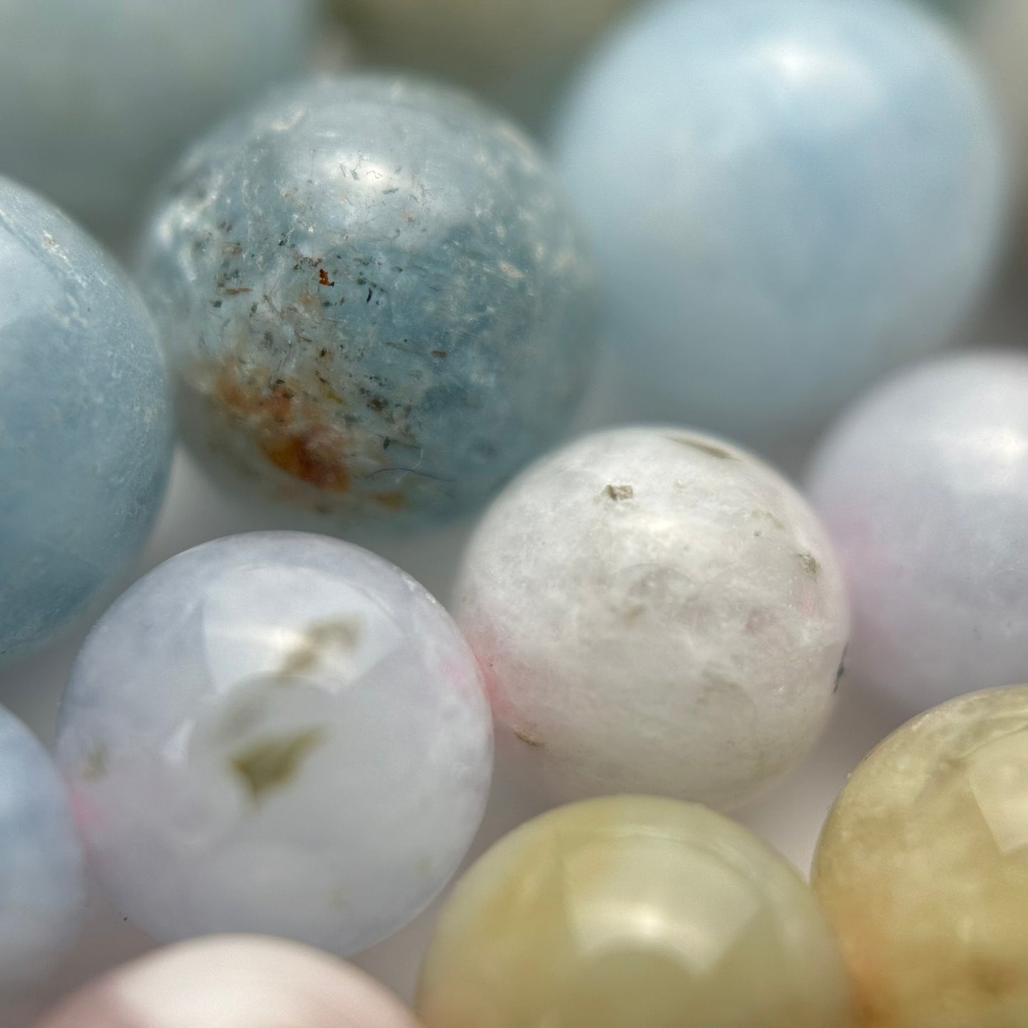 Aquamarine Polished Round Gemstone Beads image 3