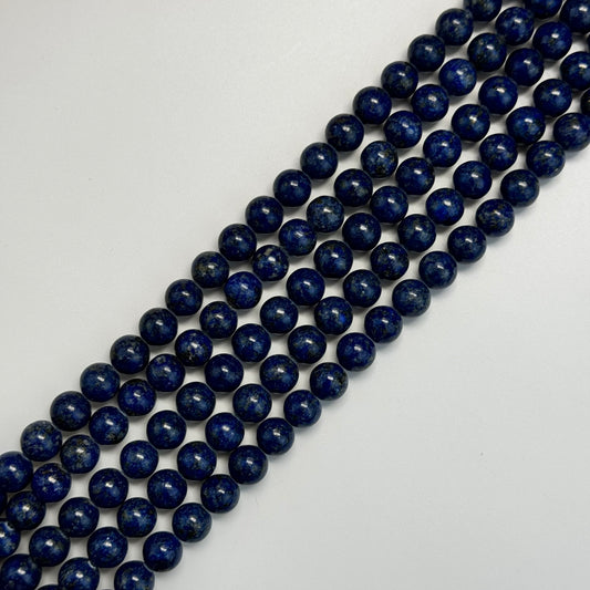 Lapis Lazuli Polished Round Beads (AA Quality)