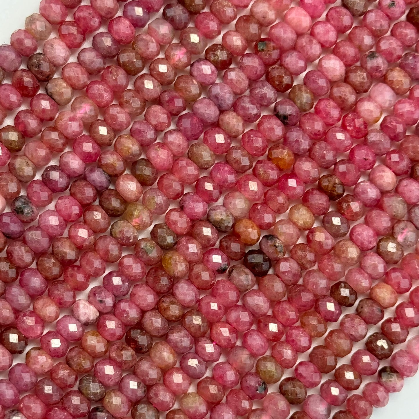 Rhodonite Faceted Rondelle Beads (High Quality) image 10
