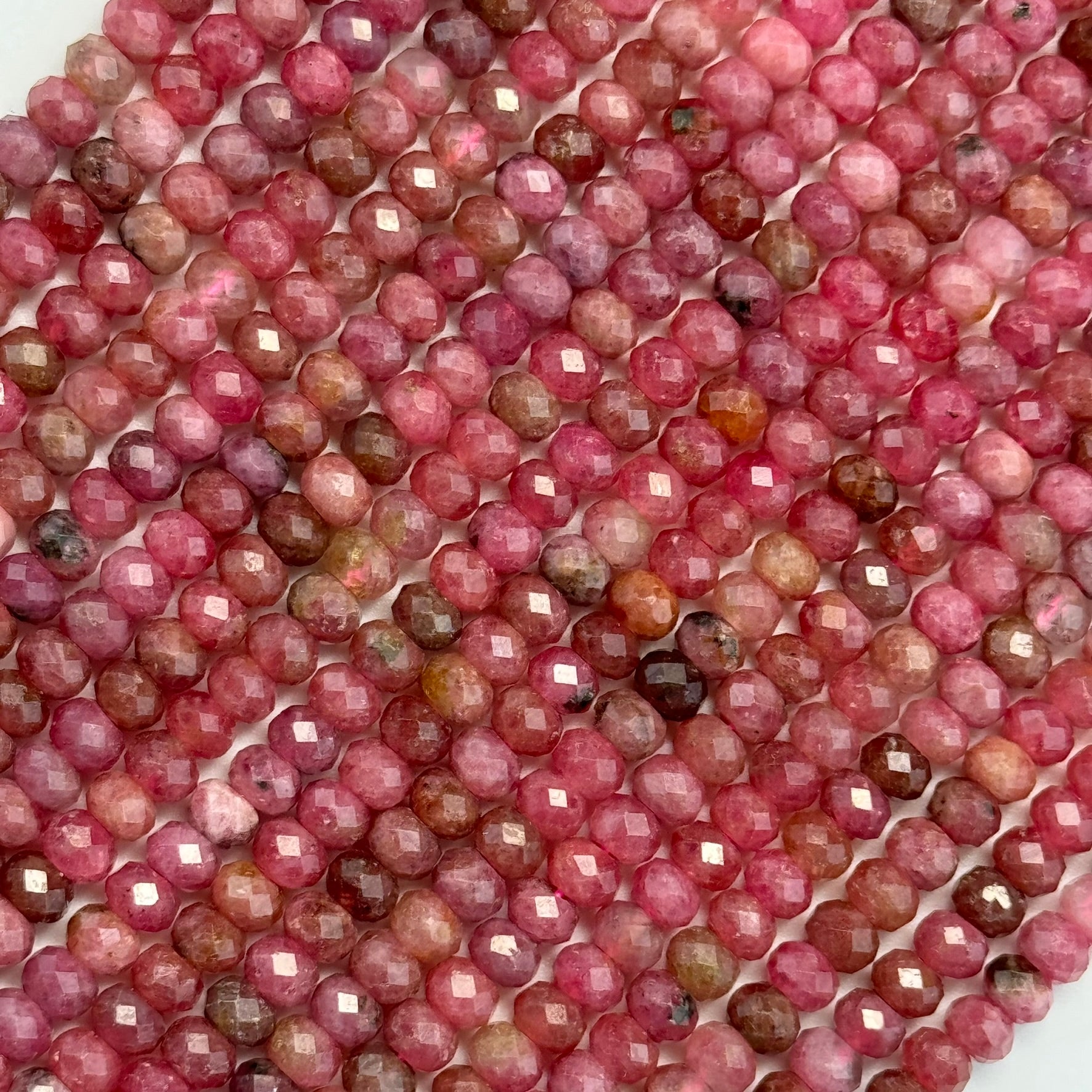 Rhodonite Faceted Rondelle Beads (High Quality) image 10