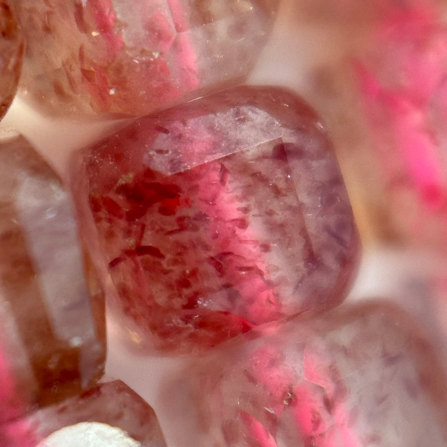 Strawberry Quartz Square Beads image 3