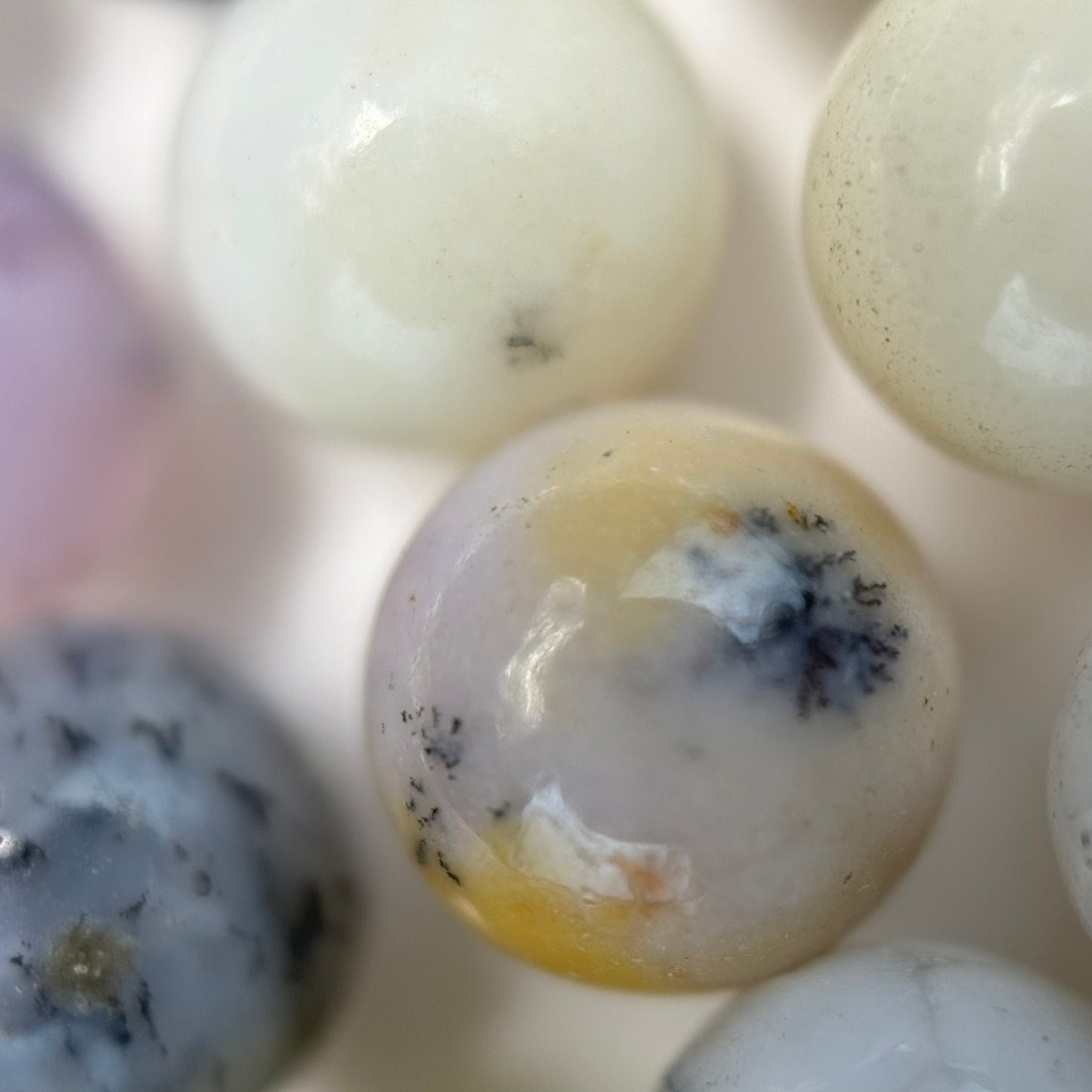 Dendritic Opal Polished Round Beads image 4