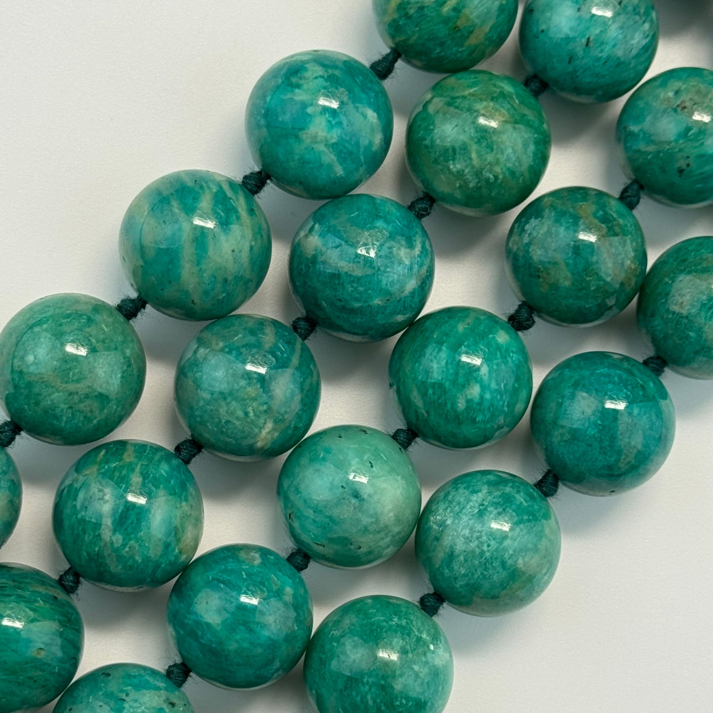 Brazilian Amazonite AAAA Polished Round Gemstone Beads image 0