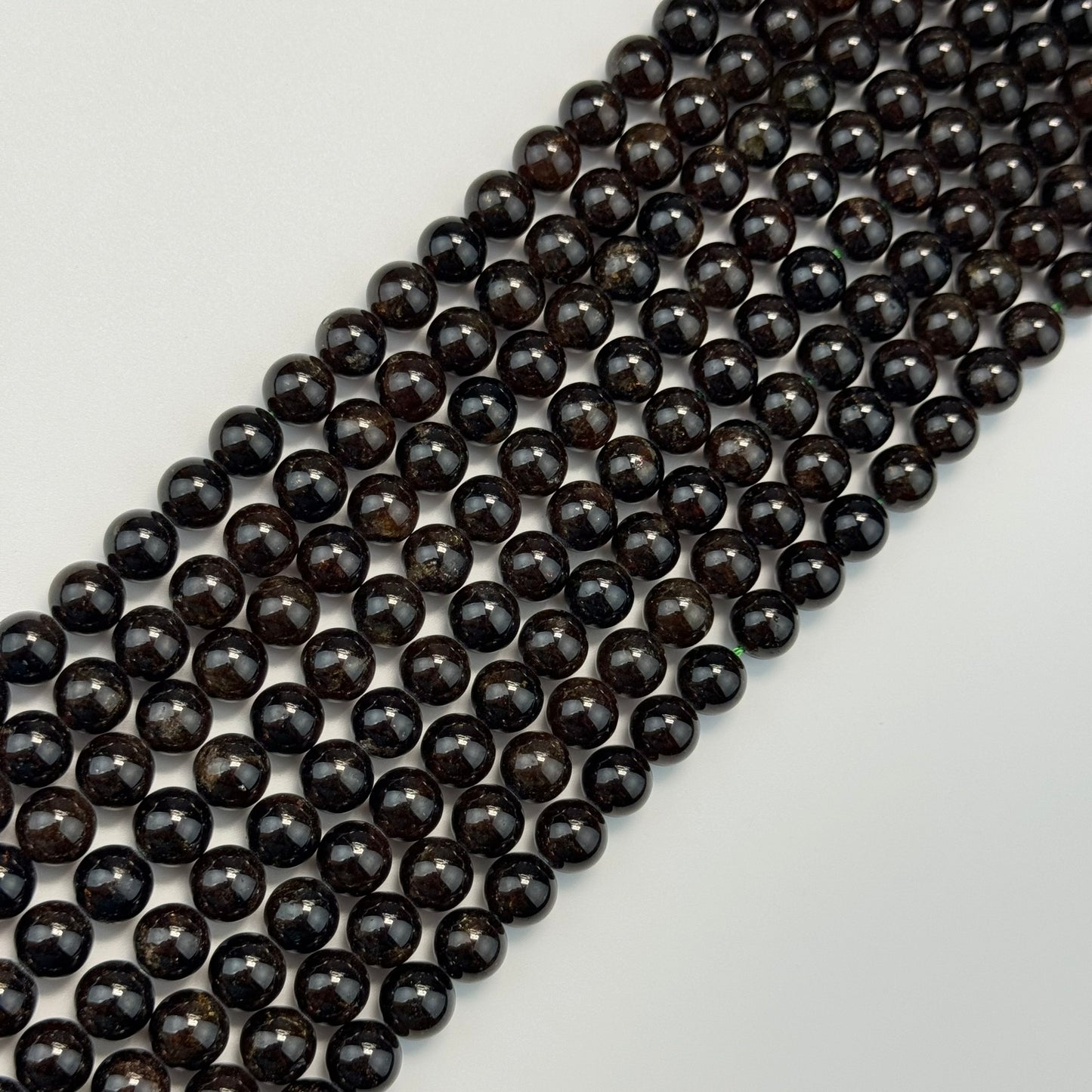 Champagne Garnet Polished Round Beads image 6