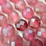 Pink Tourmaline Faceted Round Beads image 6
