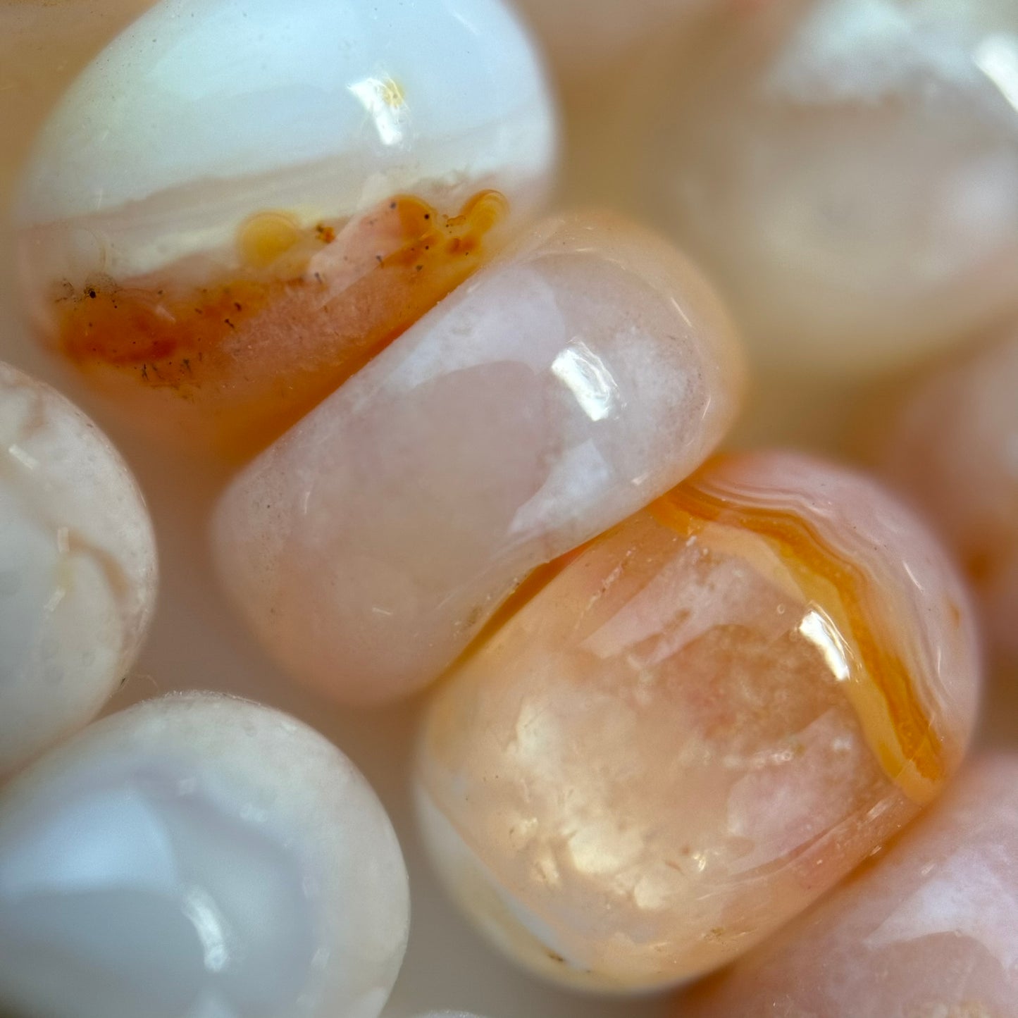 Sakura Agate Rondelle Beads image 4