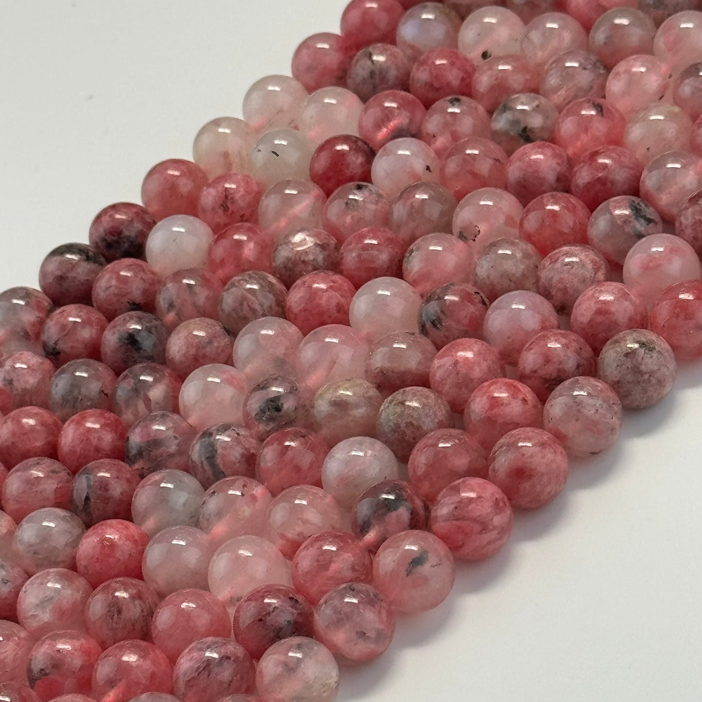 Sakura Rhodonite Polished Round Beads - Color A image 11