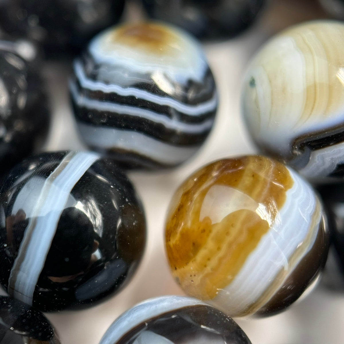 Banded Agate Polished Round Beads image 8