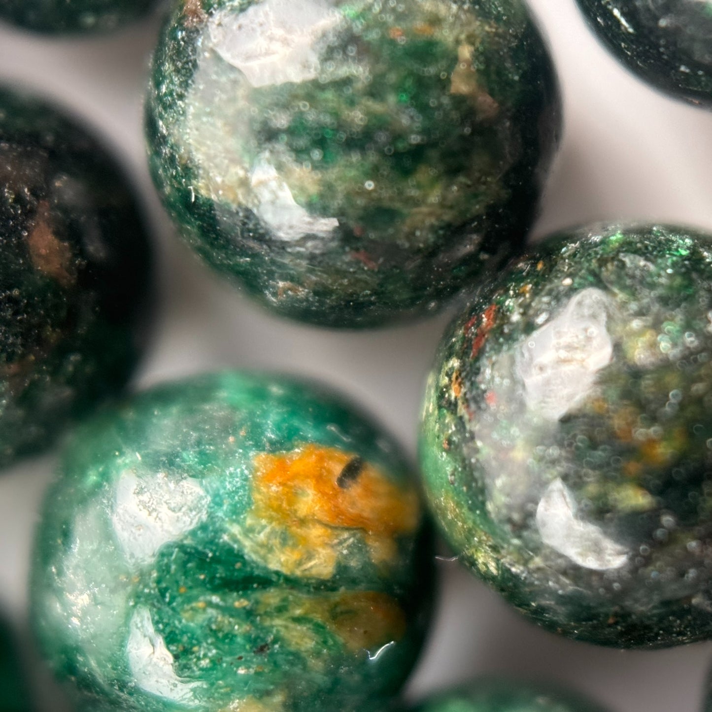Fuchsite A Polished Round Beads image 1