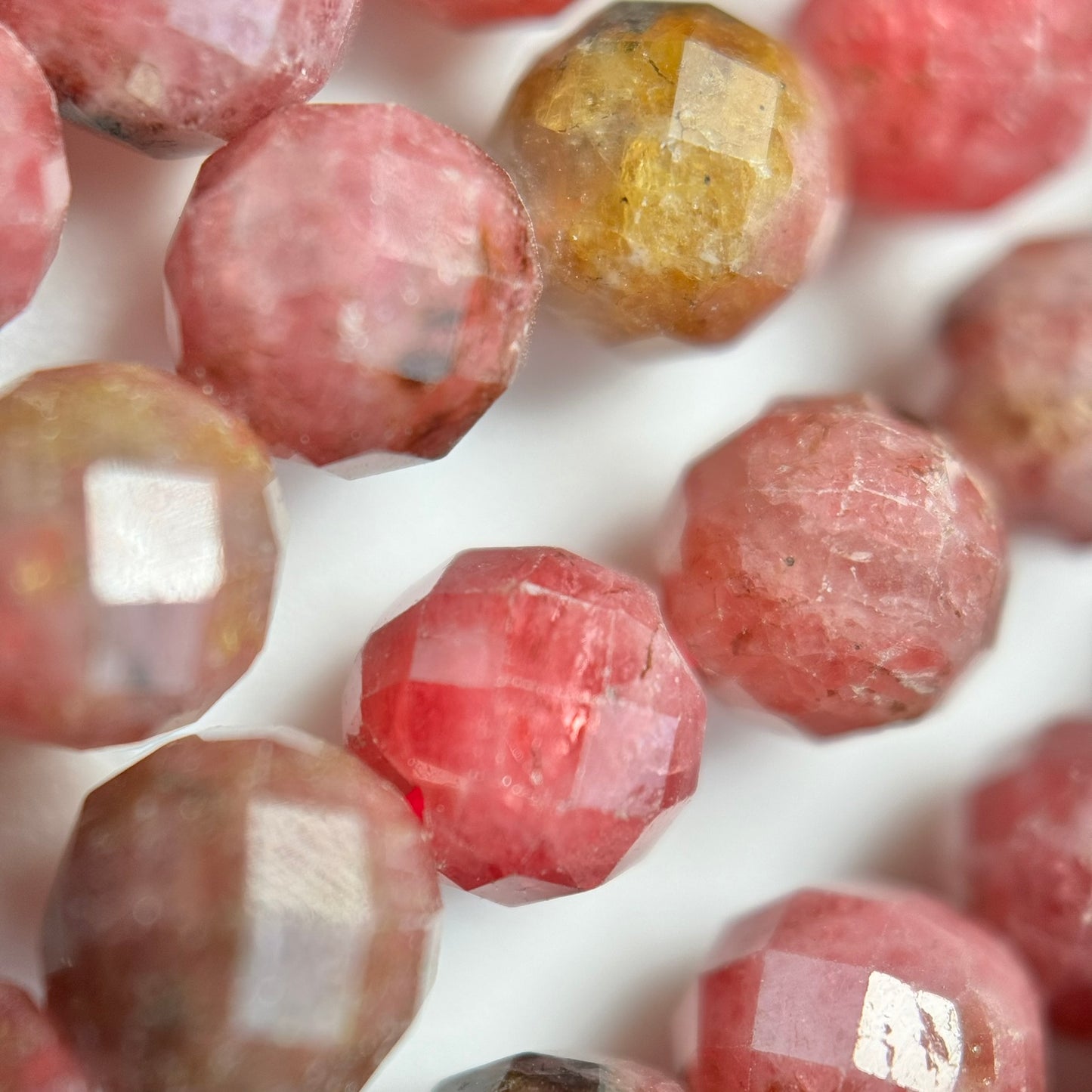 Rhodonite Faceted Round Beads (AA Quality) image 2