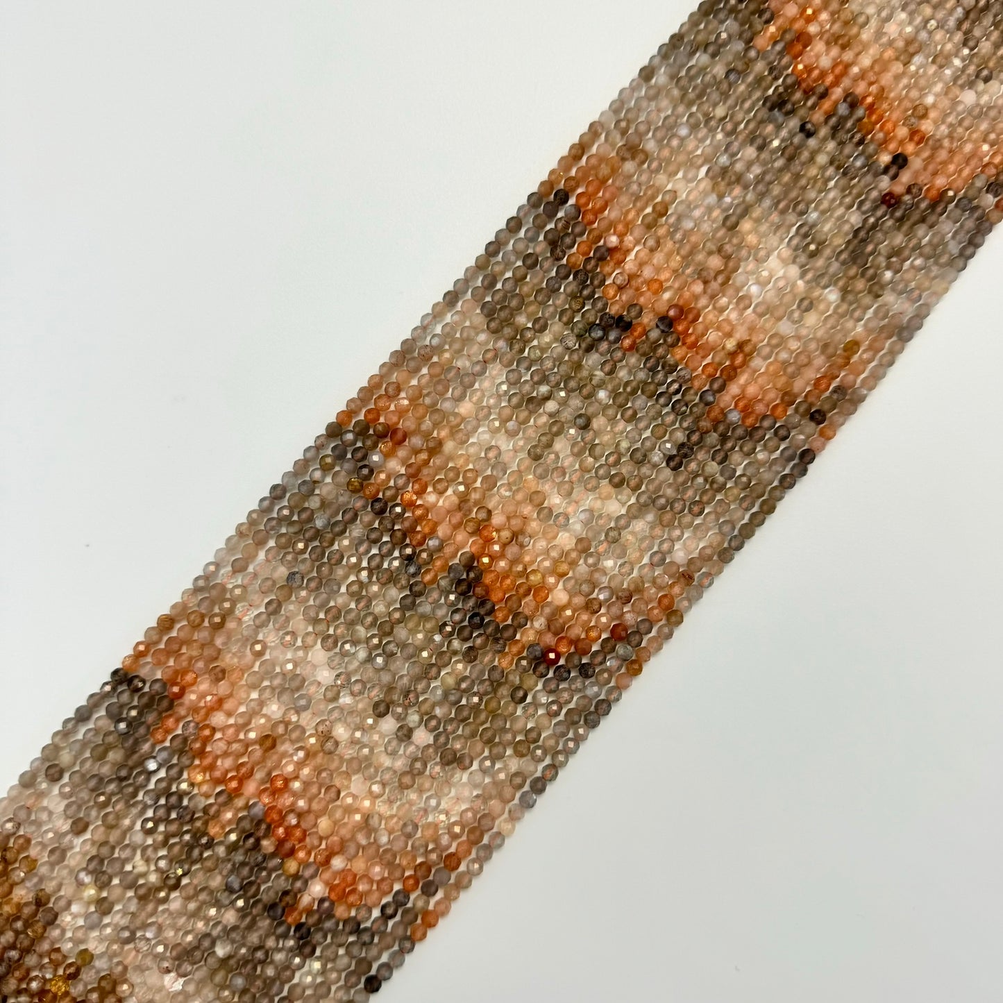 Moonstone Sunstone Faceted Round Beads image 9
