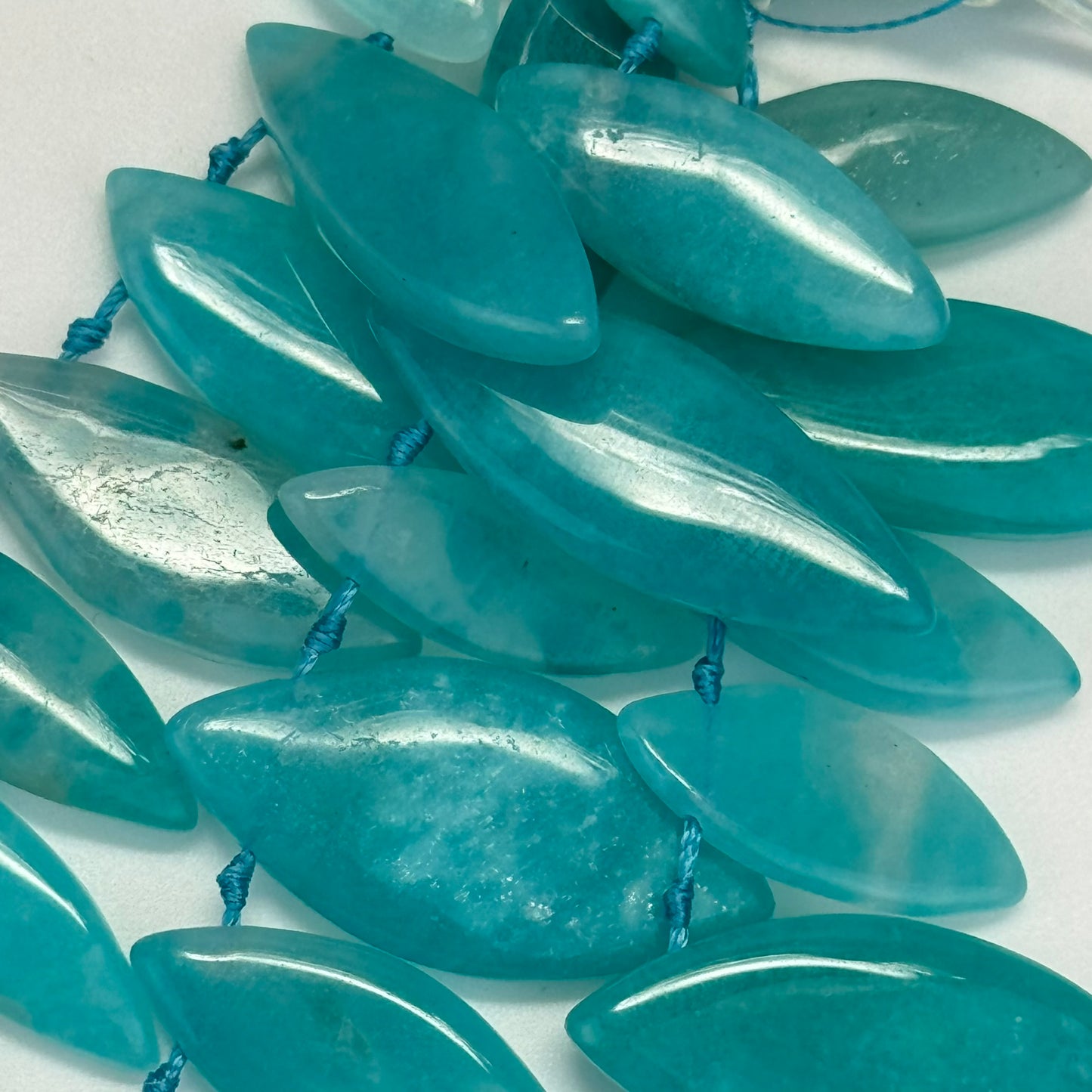 Amazonite Marquise Gemstone Beads - AA Quality (Mixed Size) image 4