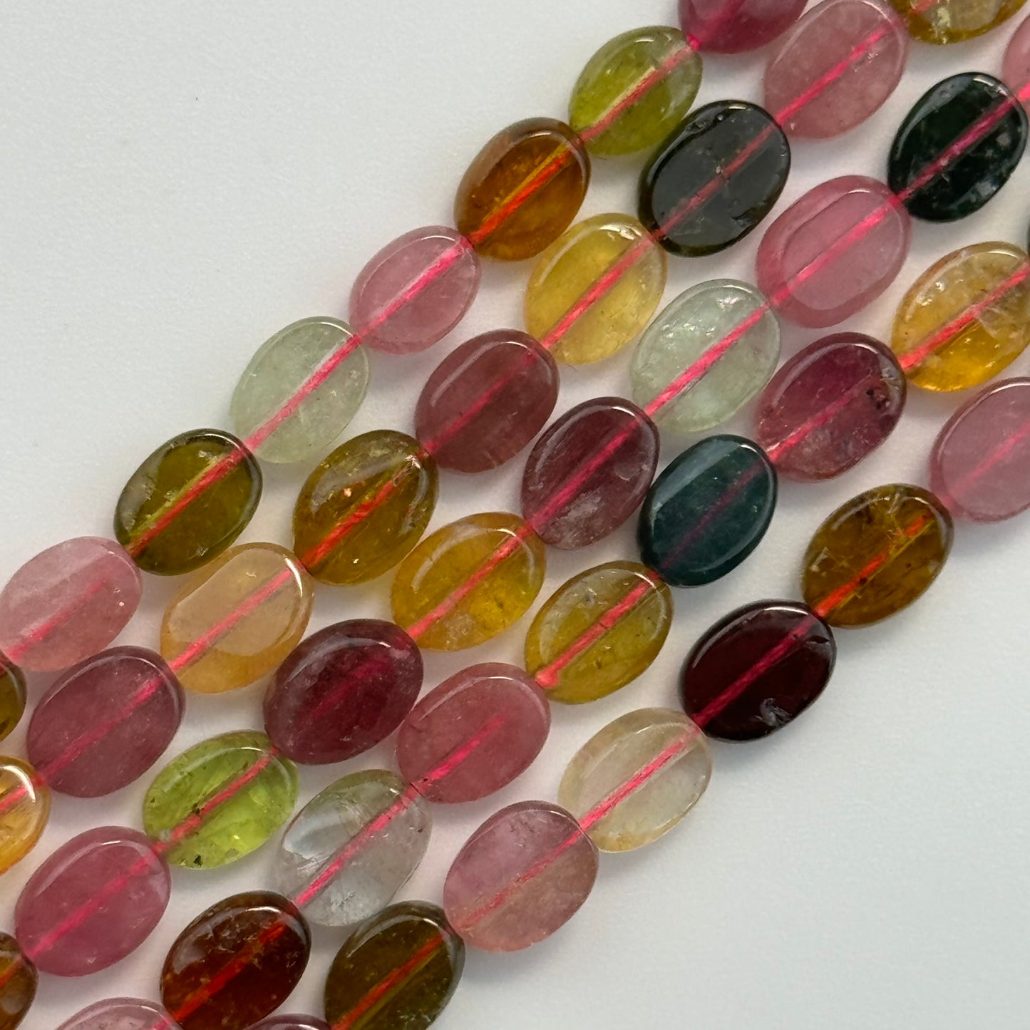 Tourmaline Faceted Oval Beads (AAA Quality) image 2
