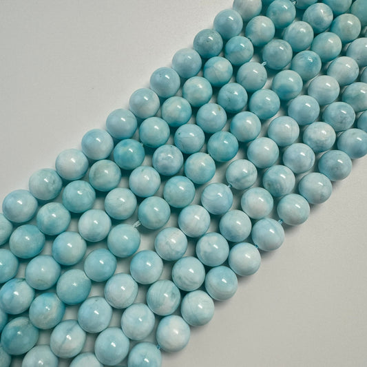 Hemimorphite Polished Round Beads - (AAA Quality)