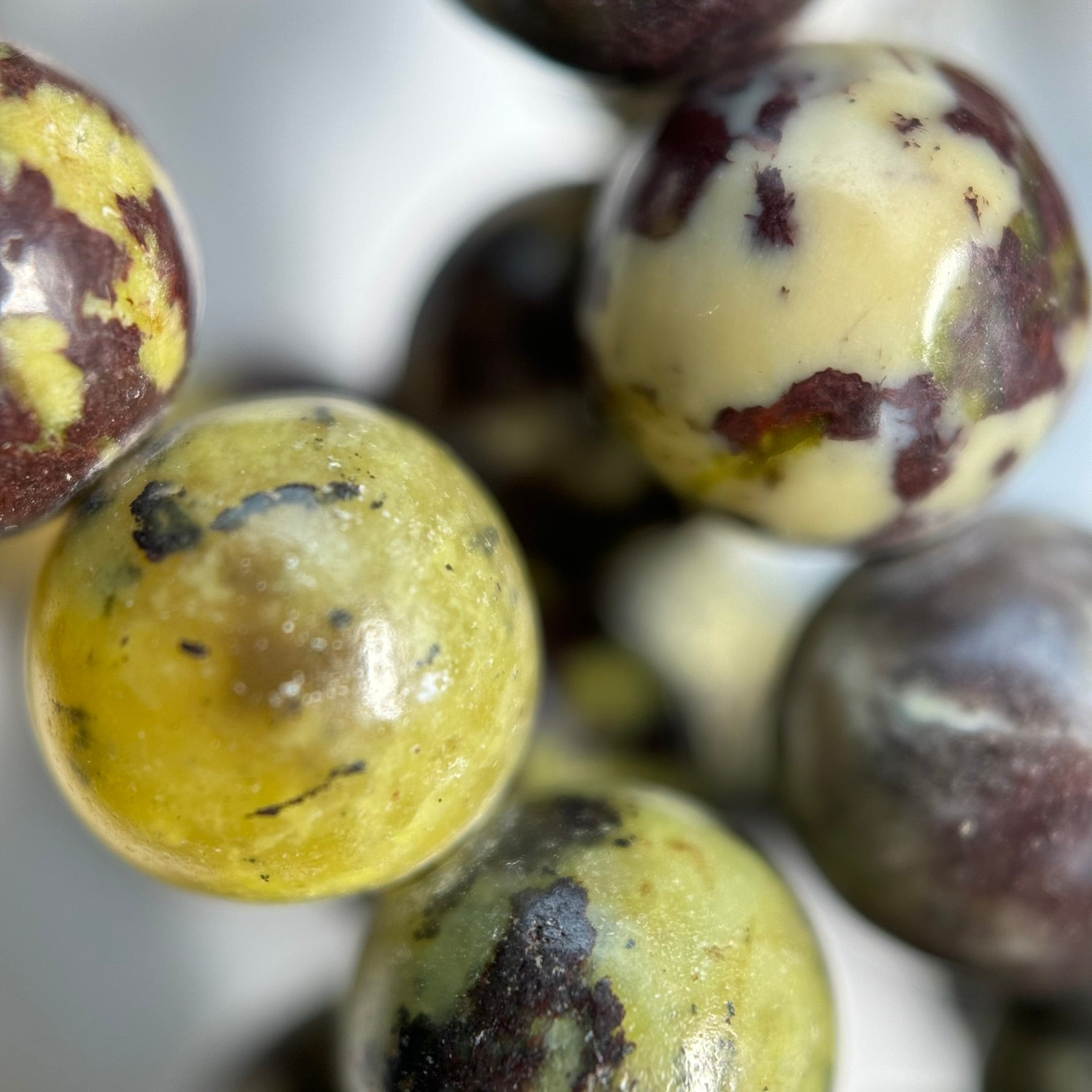 Purple Flower Jasper Polished Round Beads image 6