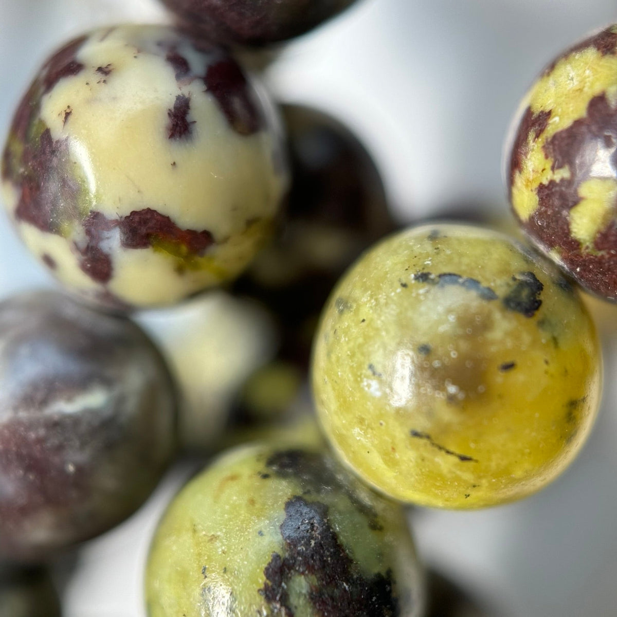 Purple Flower Jasper Polished Round Beads image 6