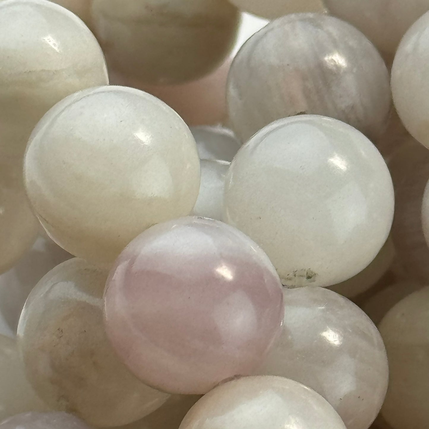 Pink Quartz Polished Round Beads image 3