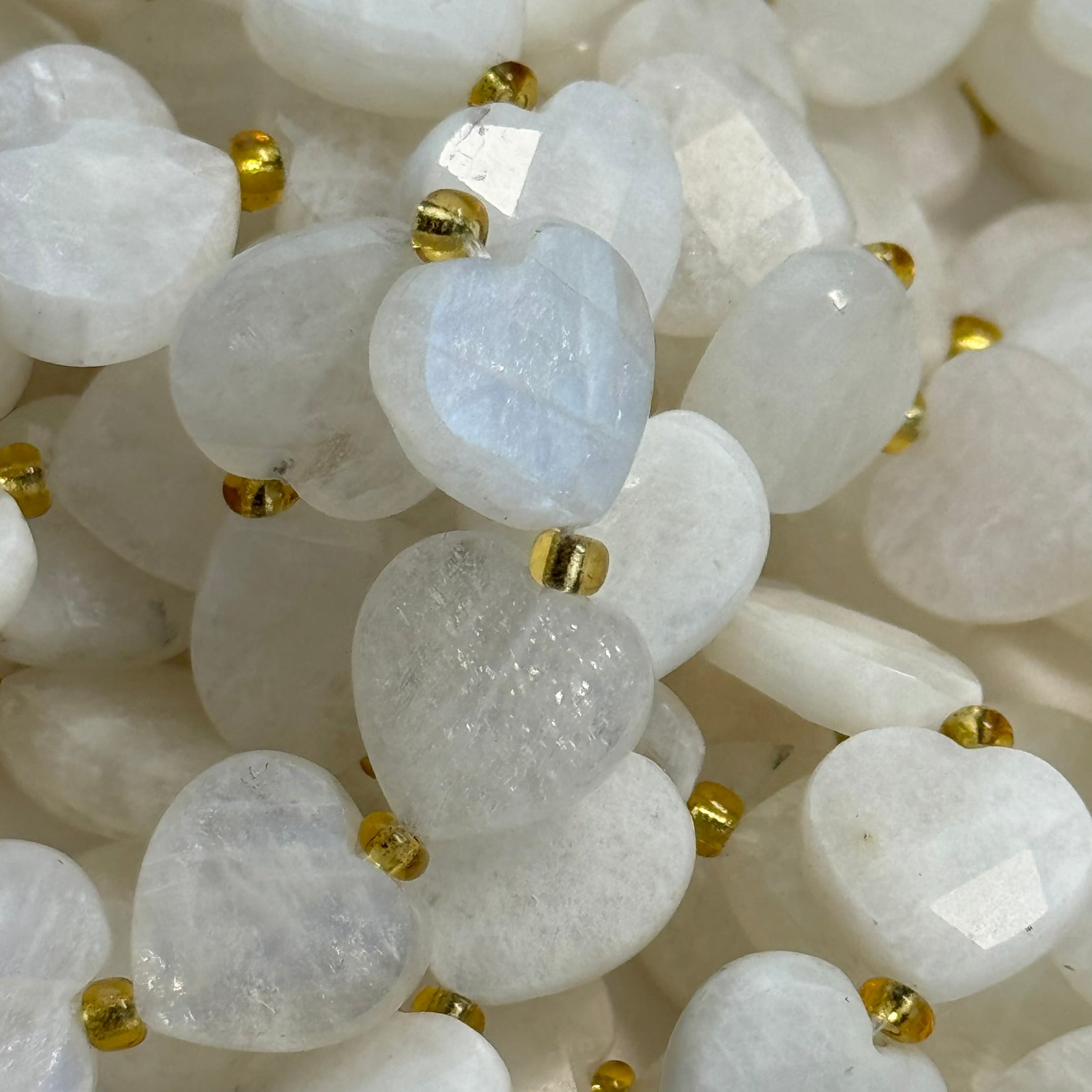 Rainbow Moonstone Faceted Heart 12Ãâ€â€ÂÂ12 mm Beads image 7