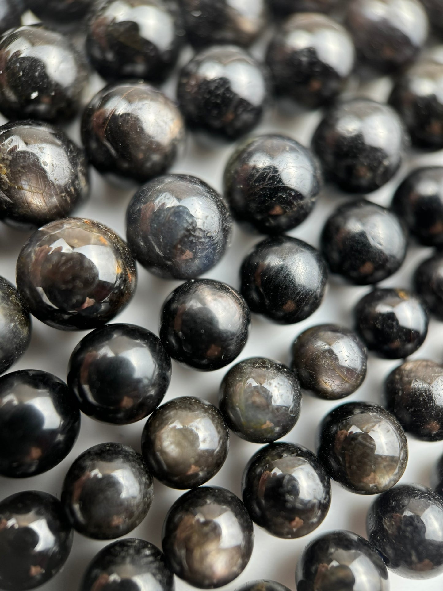 Gold Sheen Sapphire Round Beads image 3