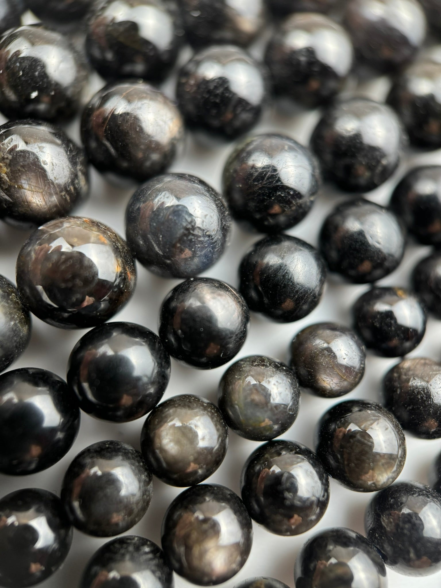 Gold Sheen Sapphire Round Beads image 3