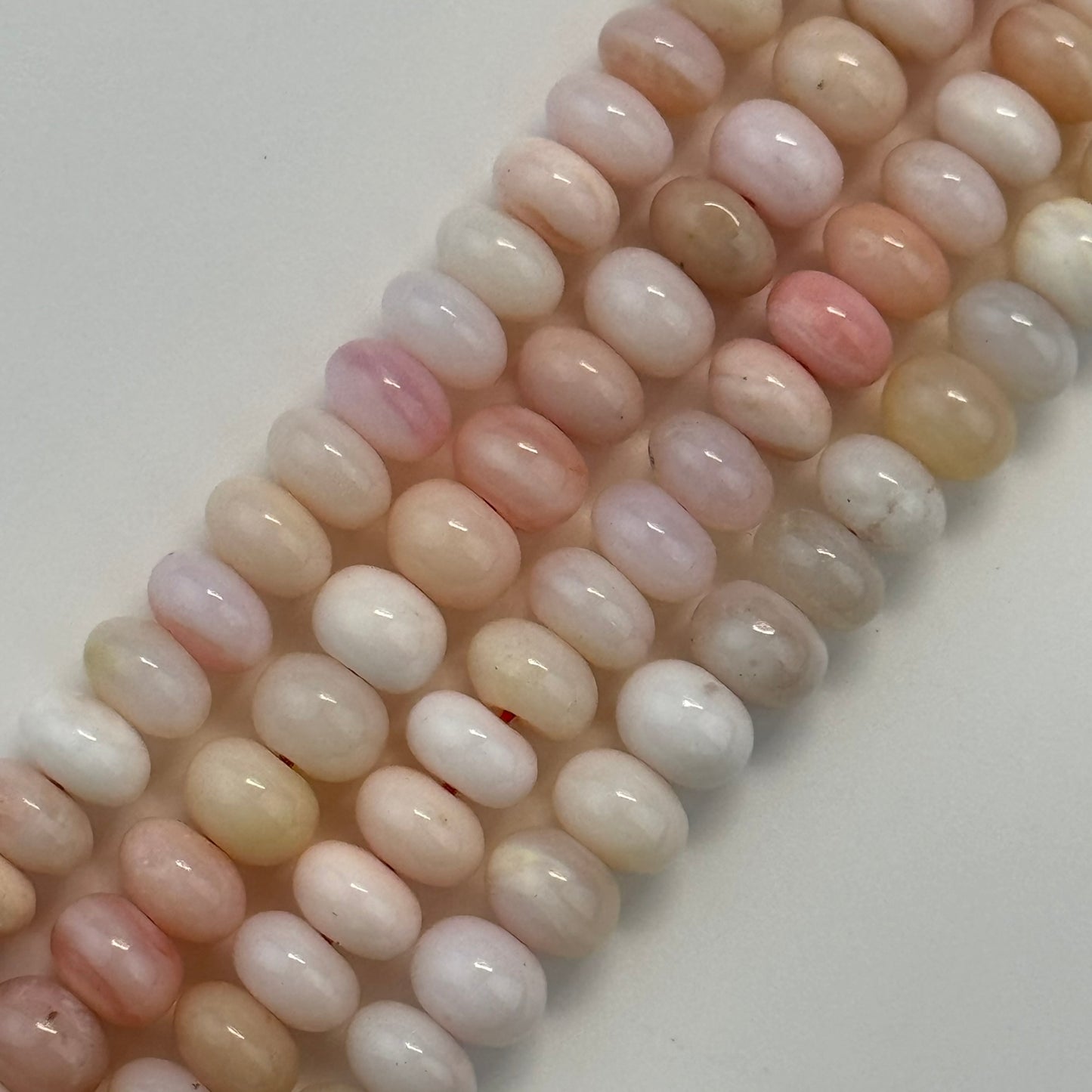 Pink Opal AAA Rondelle Polished Beads image 2