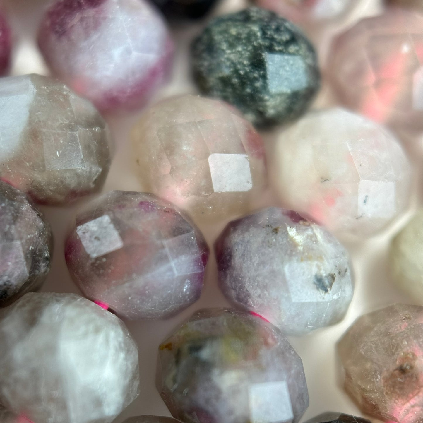 Tourmaline Faceted Rondelle Beads (6x4mm) image 3