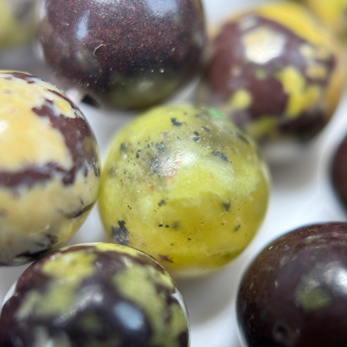 Purple Flower Jasper Polished Round Beads image 1