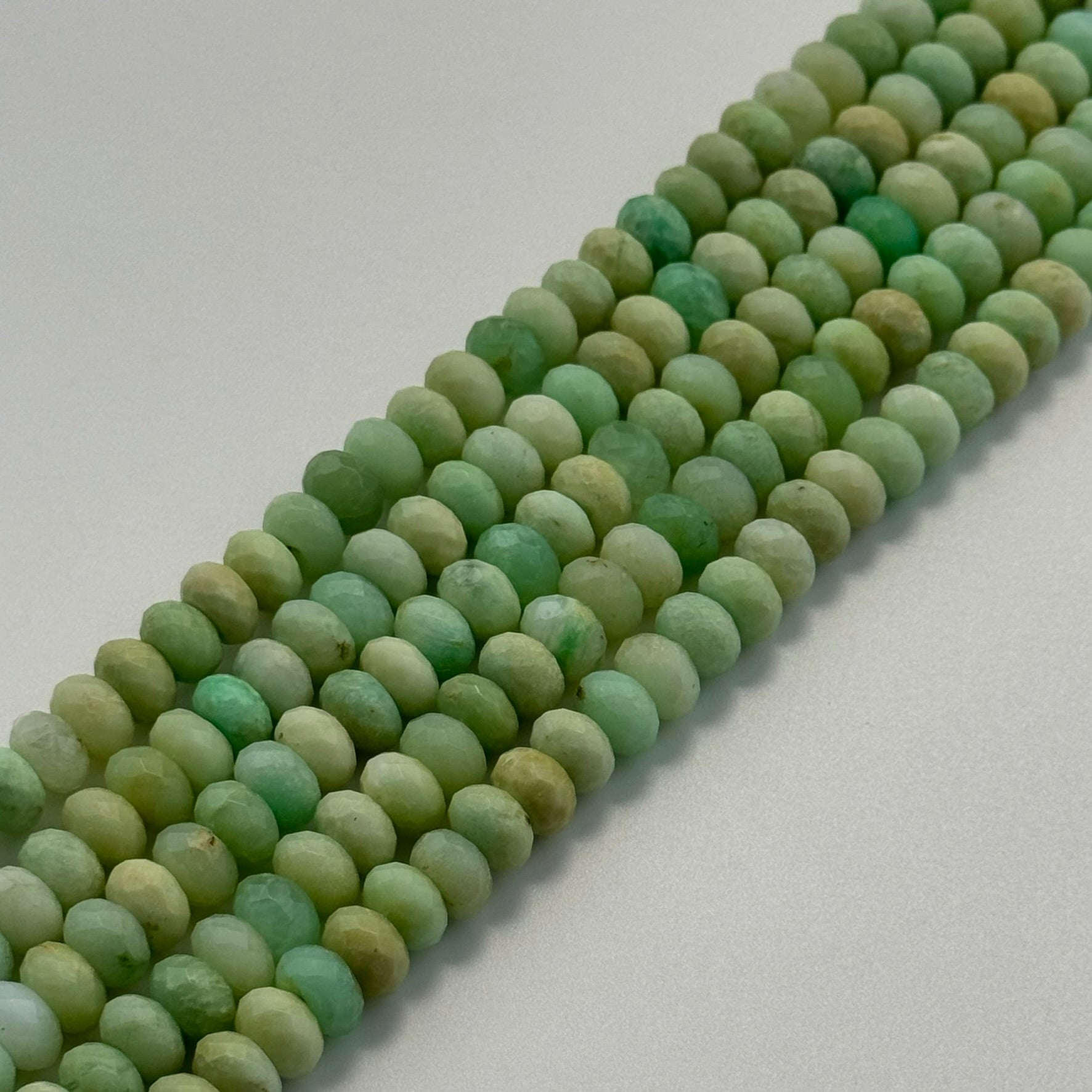 Chrysoprase Faceted Rondelle Beads image 9