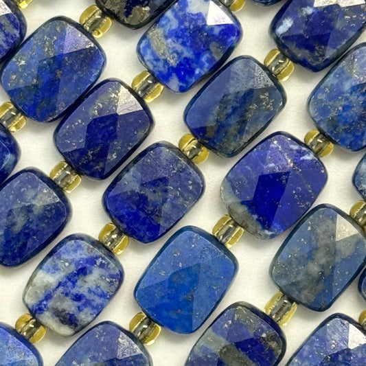 Lapis Lazuli Faceted Rectangular Cushion Cut Beads (AB Quality)