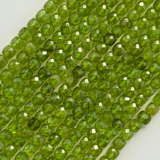 Peridot Square Beads (A Quality)