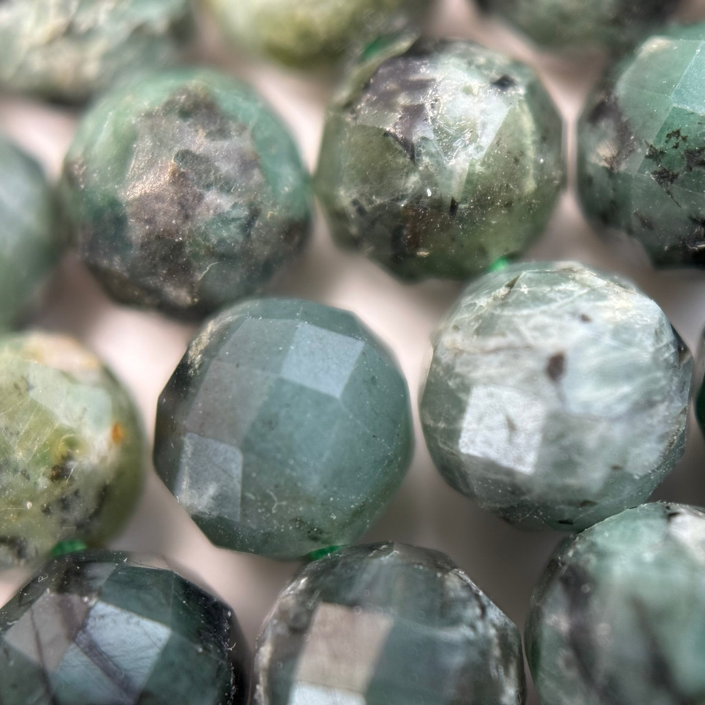 Emerald Faceted Round Beads - Color C image 5