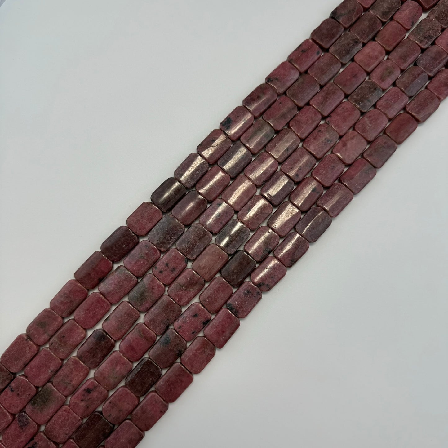 Rhodonite Flat Rectangular Beads image 6