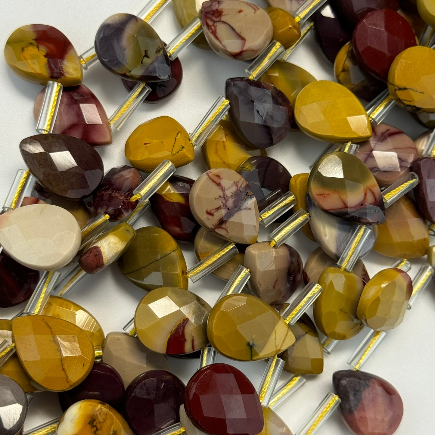 Mookaite Faceted Pear Shape Beads image 6