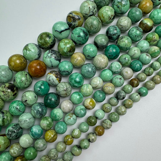Variscite Beads - Polished Round Beads - (AAA Quality)