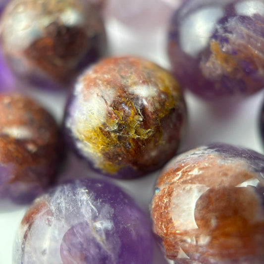 Garden Amethyst Polished Round Beads