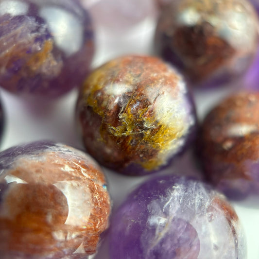Garden Amethyst Polished Round Beads