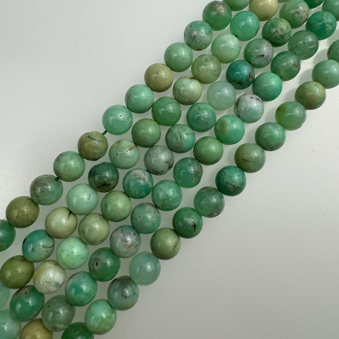 Australian Chrysoprase Polished Round Beads image 2