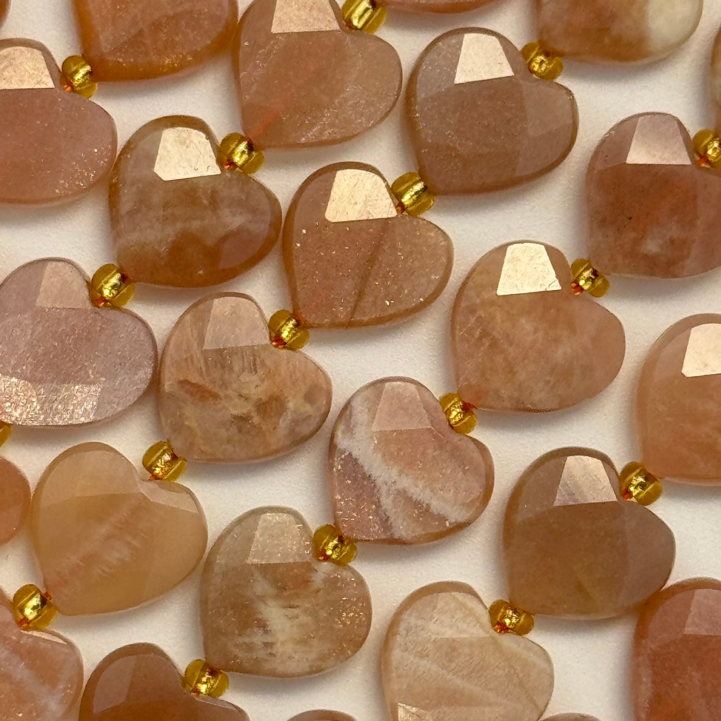 Sunstone Faceted Heart 12Ãâ€â€ÂÂ12 mm Beads image 7