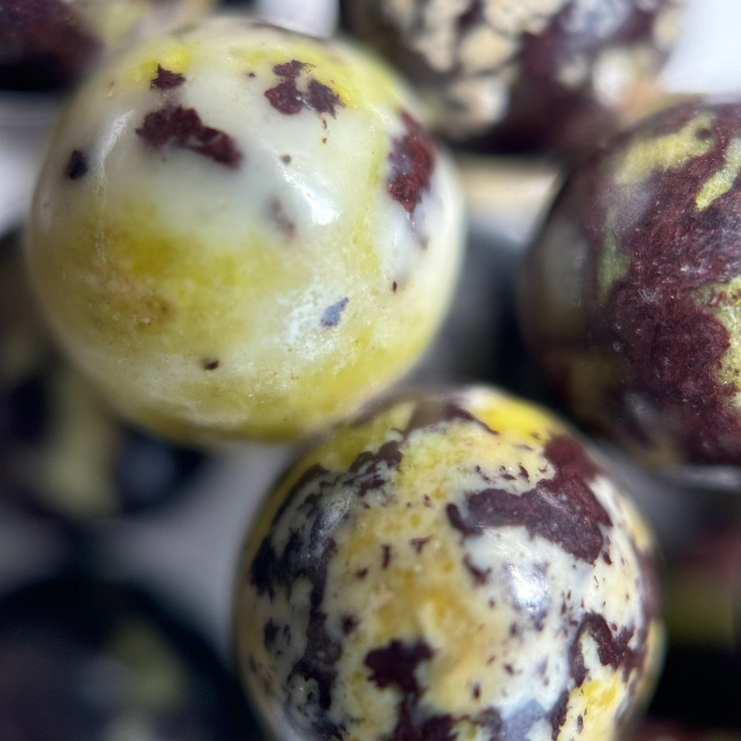 Purple Flower Jasper Polished Round Beads image 4