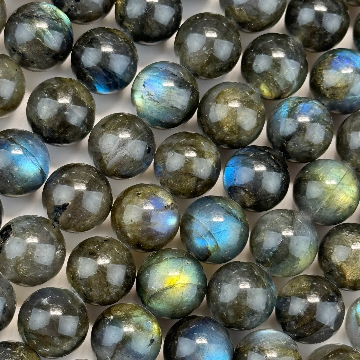 Labradorite AAAA Polished Round Beads - high quality labradorite image 13